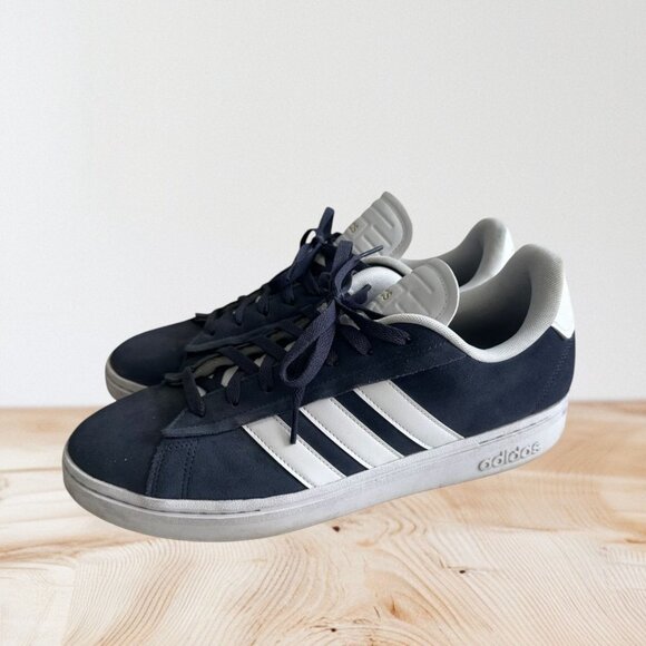 ADIDAS Men’s Blue White Suede Sneakers Size 13 - Picture 1 of 9